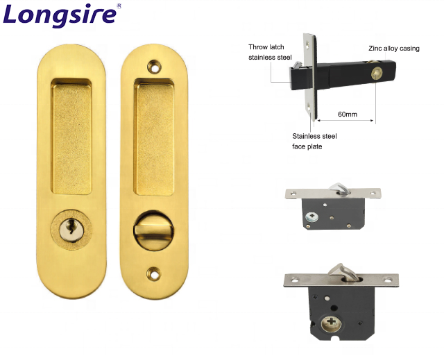 Sliding Glass Patio Door Mortise Lock Cerradura Invisible Lock Sliding Door Hook Lock For Bathroom