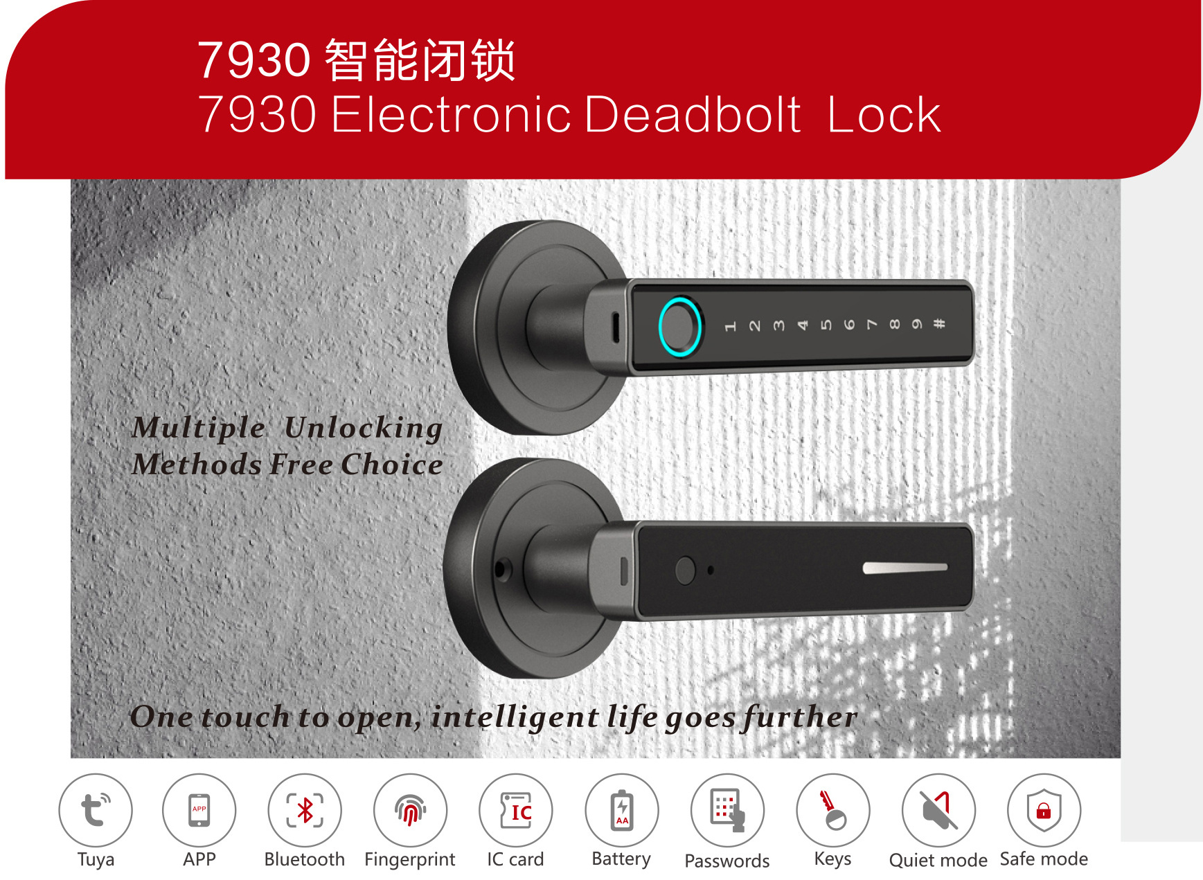 Smart electronic door lock Keyless entry door lock Fingerprint lcok