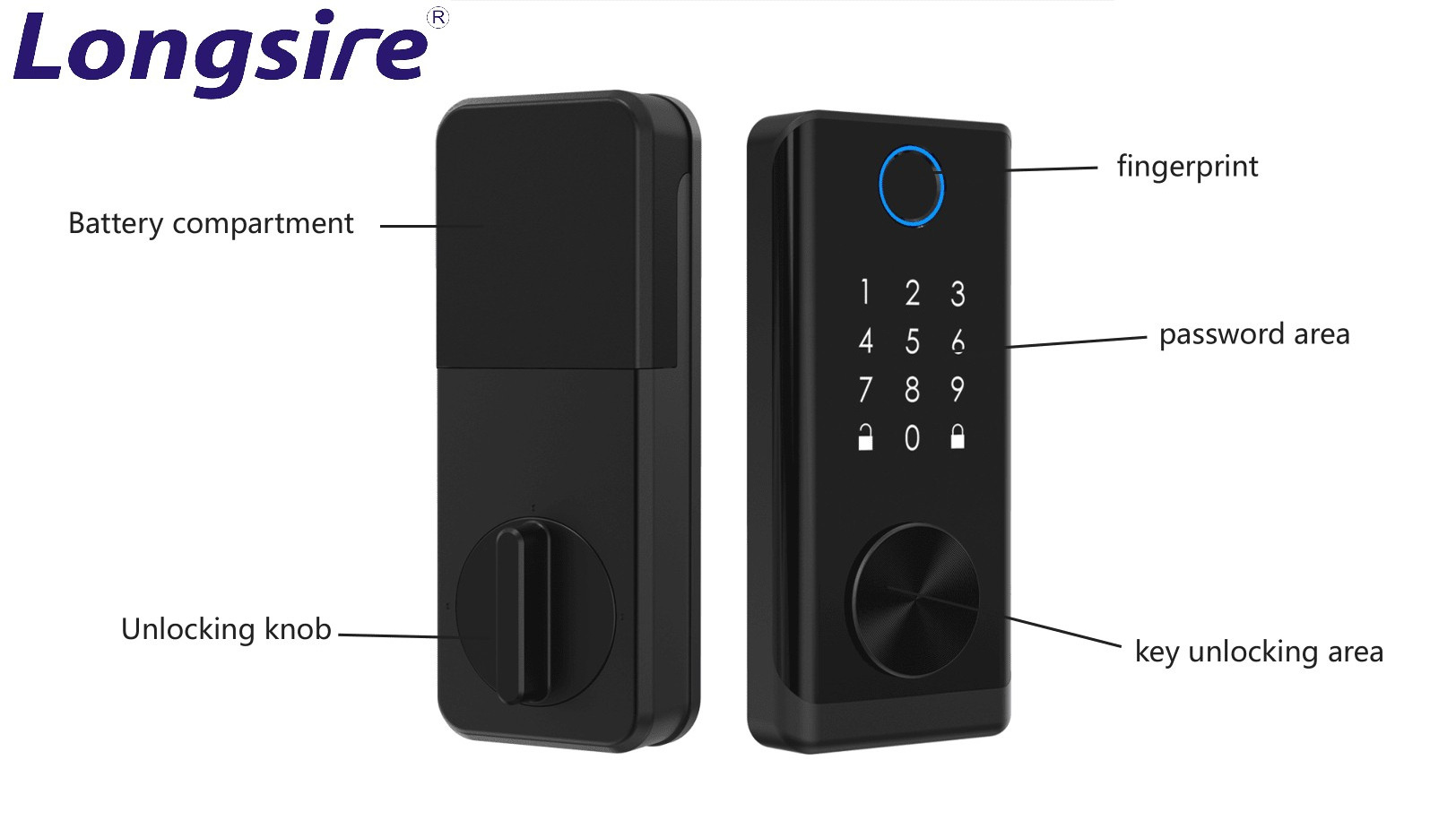 High Quality Smart Lock Electronic TTLock Deadbolt Touch Keypad Code Entry Door Lock Fingerprint Home Door Locks