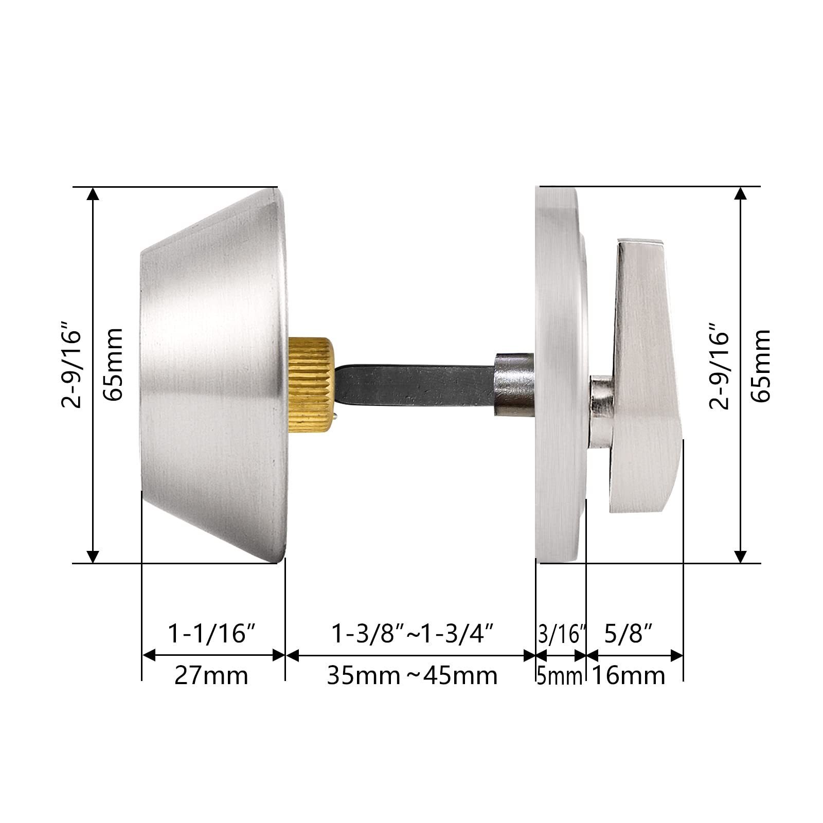 American Traditional SIngle Cylinder Double Cylinder Dead Bolt Handle Door Knob Lock