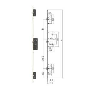 High-Security Locksmith Tools Multipoint Latch Mortise Door Lock Body MPL Locks&Keys Set