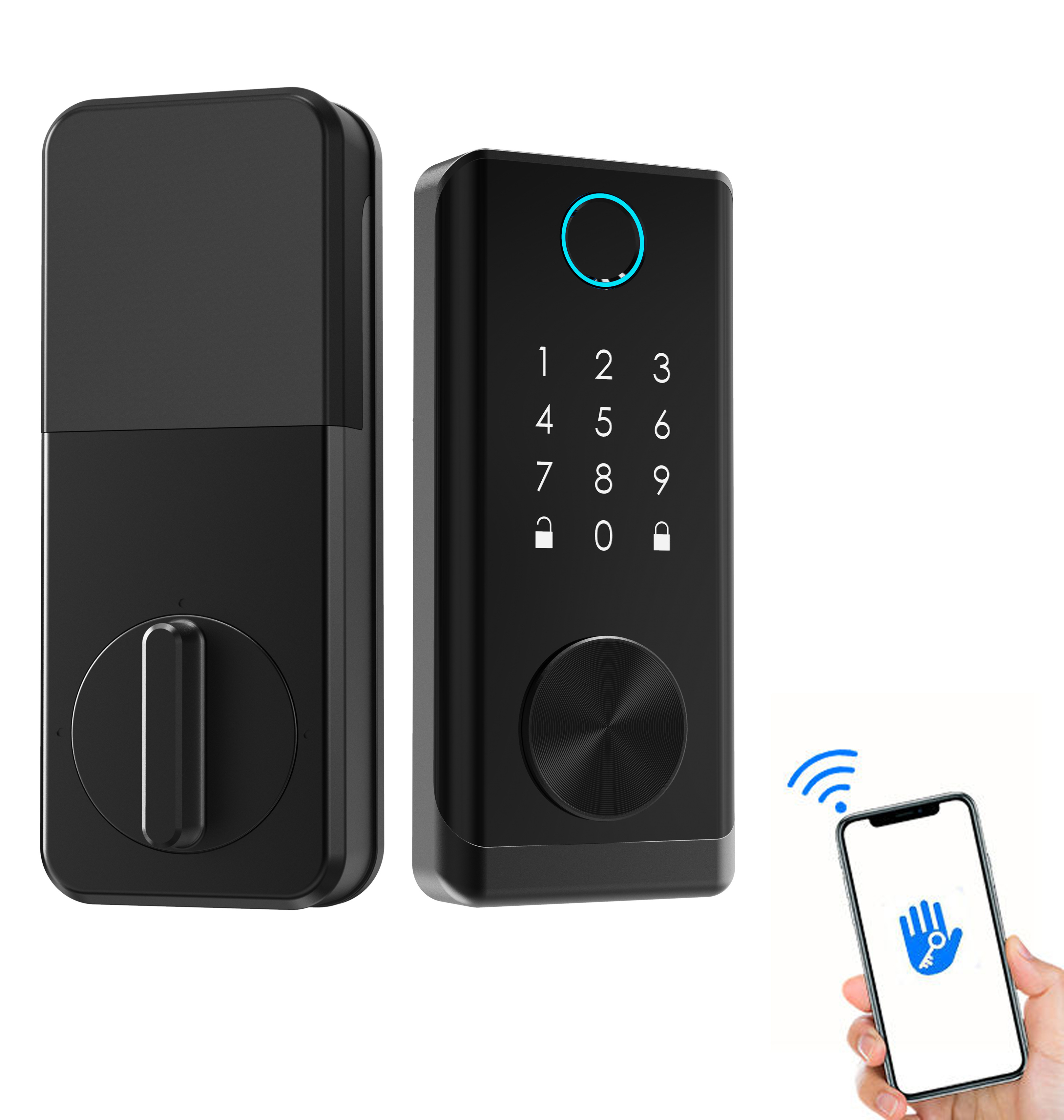 Security Smart Fingerprint Front Door Lock Bluetooth Wifi Keyless App TT Tuya Deadbolt