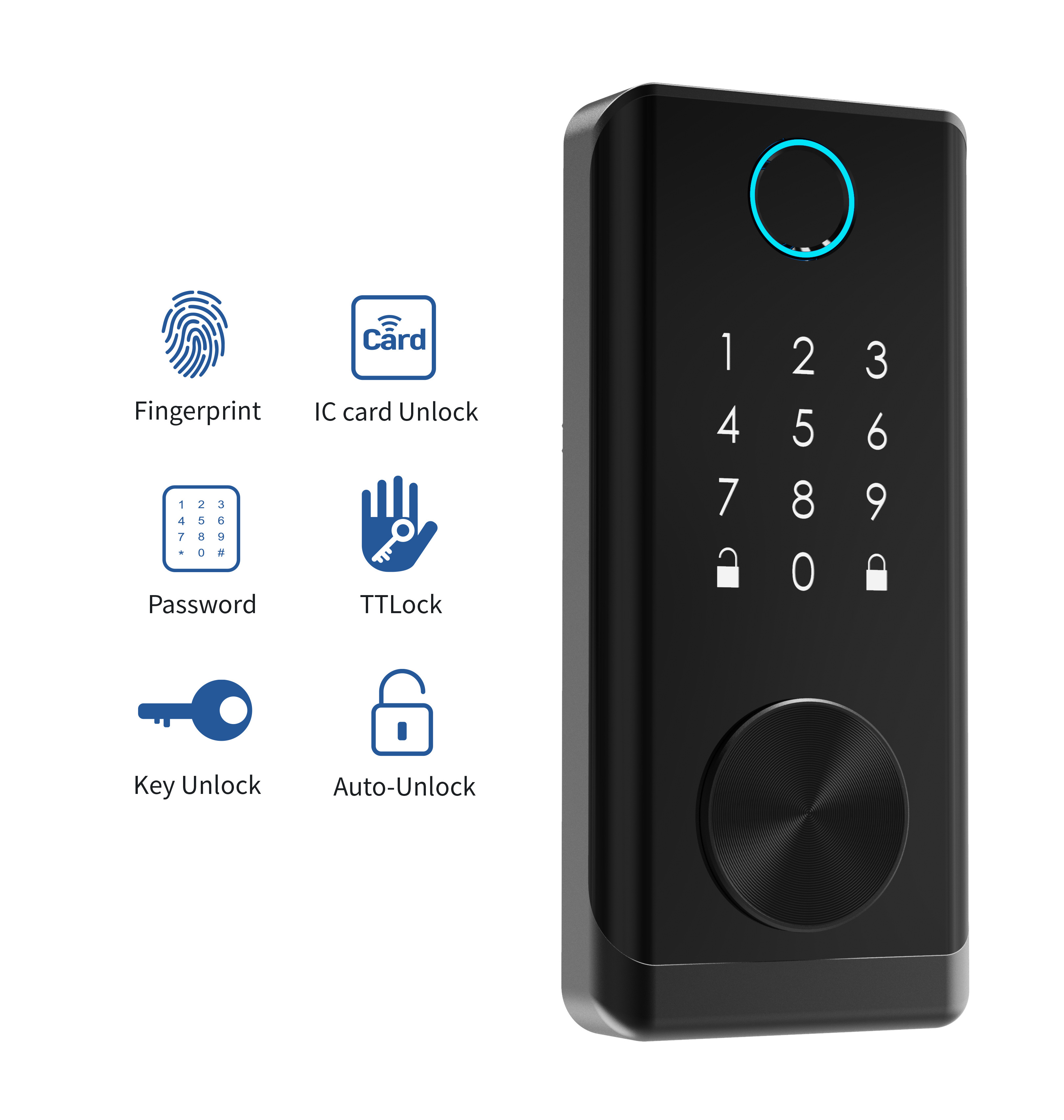 Security Smart Fingerprint Front Door Lock Bluetooth Wifi Keyless App TT Tuya Deadbolt