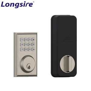 Canada Market Combination Code Door Lock Handle Set TTLock Smart Deadbolt Lock Auxiliary Digital Door Lock Mechanical Keys