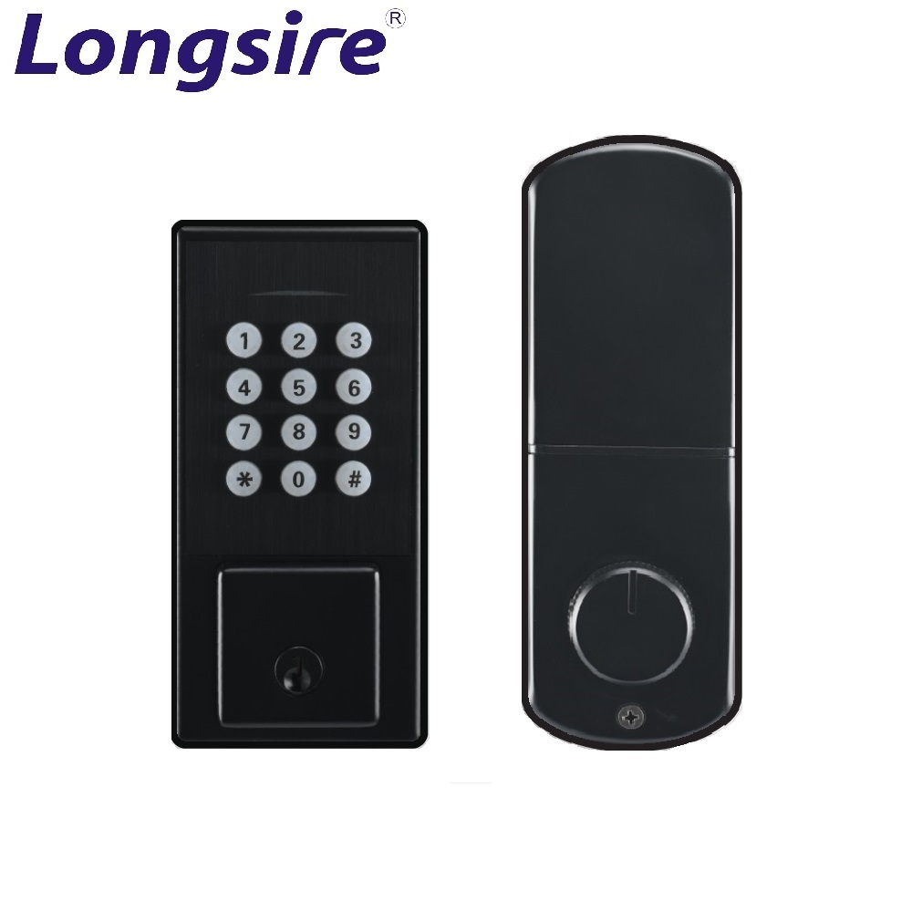 North American Password Keypad Digital Deadbolt Lock Mechanical Keys Electric Door Lock Set Smart Deadbolt Door Handle Locks