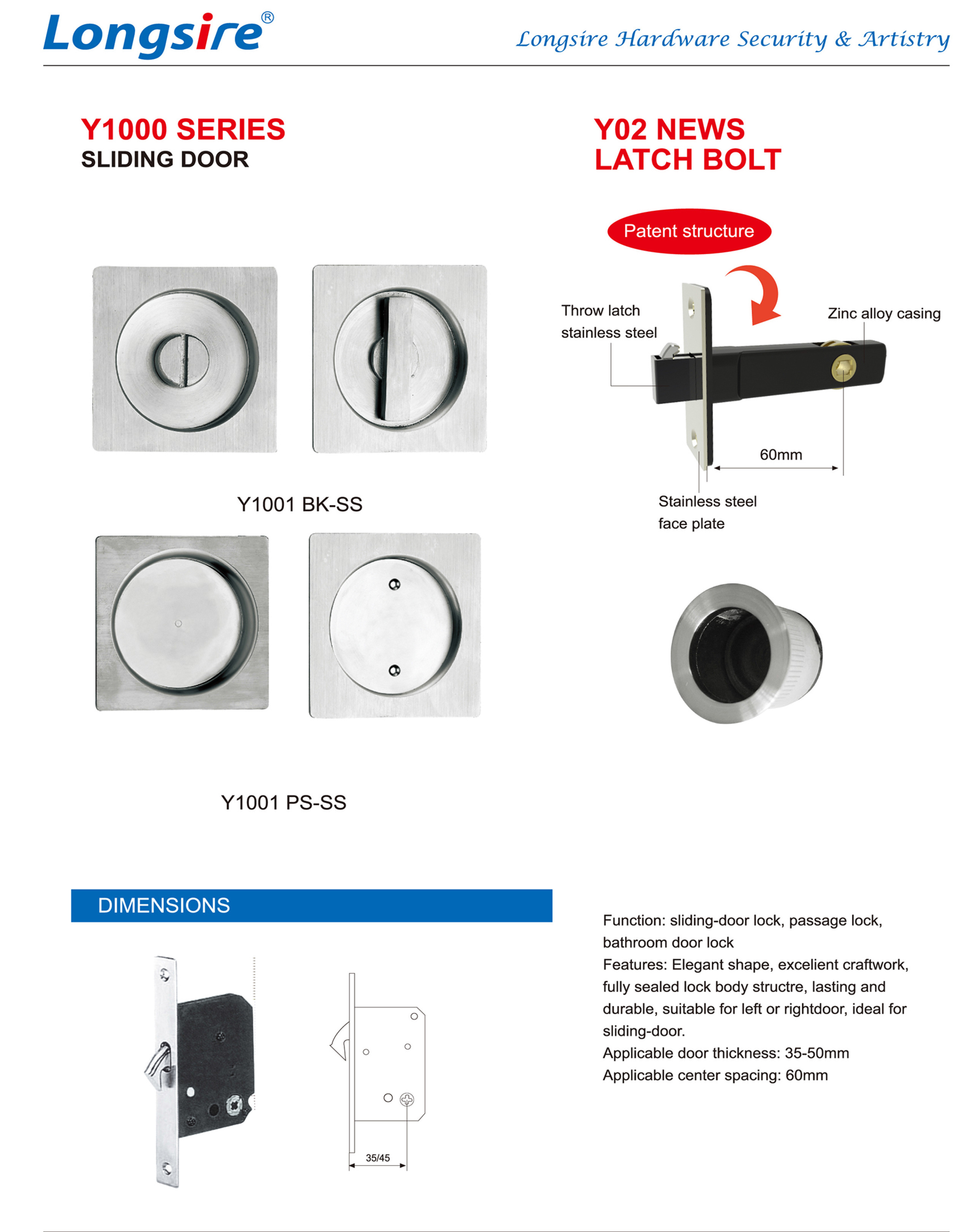 Credit-Honoured Sliding Door Mortise Lock Set Invisible Recessed Handle Latch Interior Wood Pocket Door Lock Furniture Hardware