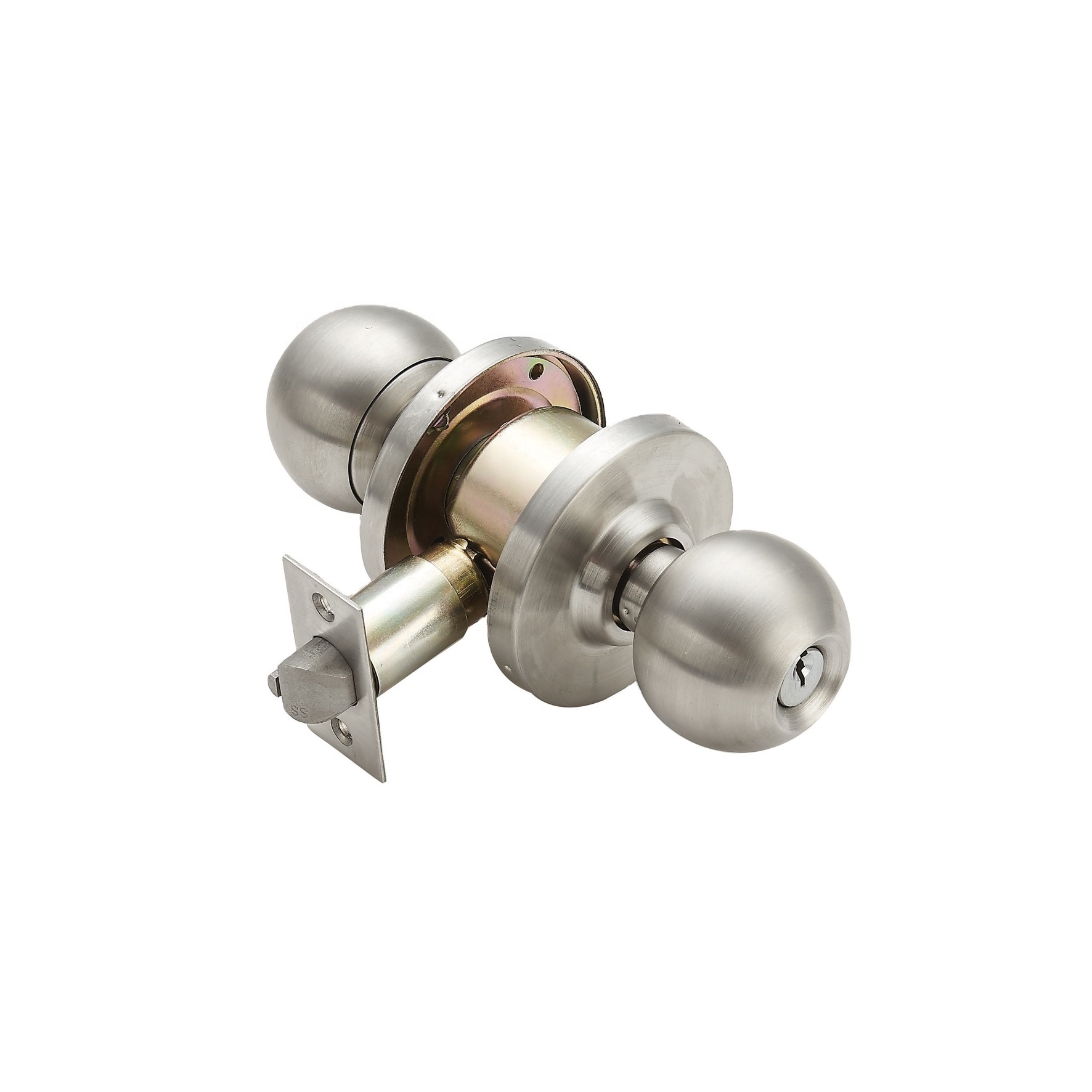 High Quality Doorknob with Lock Ball Indoor Entrance Lock Cylindrical Handle Lockset Door Knobs For Interior Doors