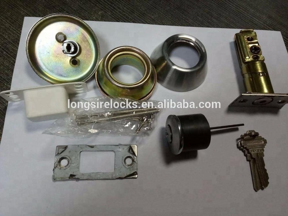 Entrance Function Single Brass Cylinder Door Lock Deadbolt Lock Interior Door Level With Privacy Lock