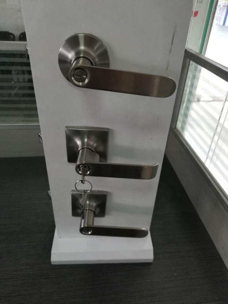 Top quality stainless steel  entrance hotel bathroom tubular lever door lock