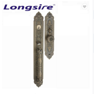 French brass door latch lock set for entrance main doors residential