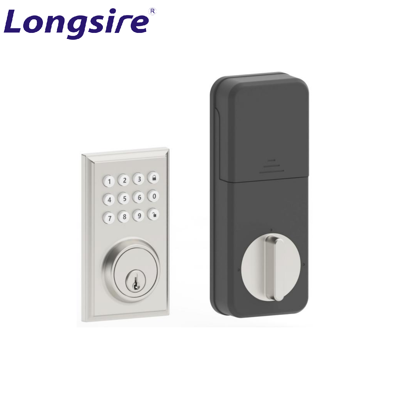 Canada Market Combination Code Door Lock Handle Set TTLock Smart Deadbolt Lock Auxiliary Digital Door Lock Mechanical Keys