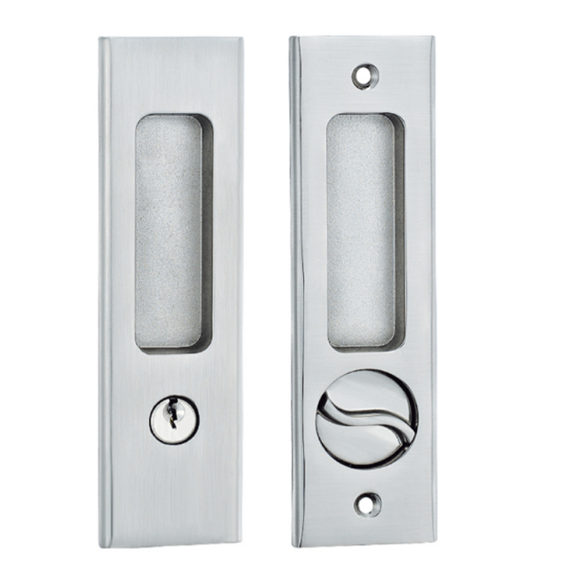 popular hardware hidden sliding hook invisible flat Door  sliding door lock for bathroom wc