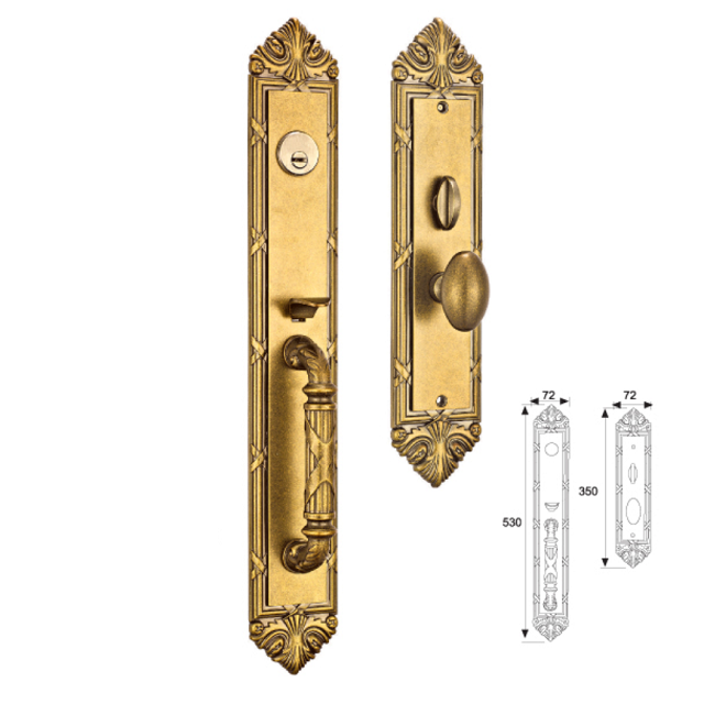 Noble high quality rose gold security door lock for hall entrance