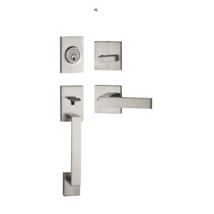 High Quality Zinc Alloy Commercial Entry with Key In Lever Entry Door Handle Lock Lever Set