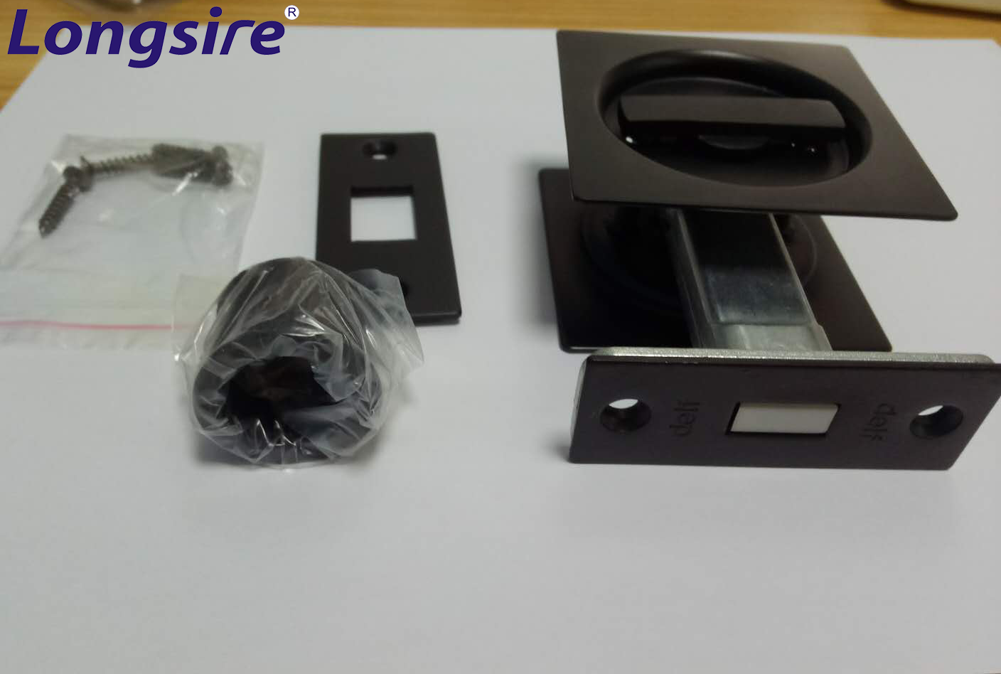 Square Black cavity slider turn privacy passage sliding pocket door lock