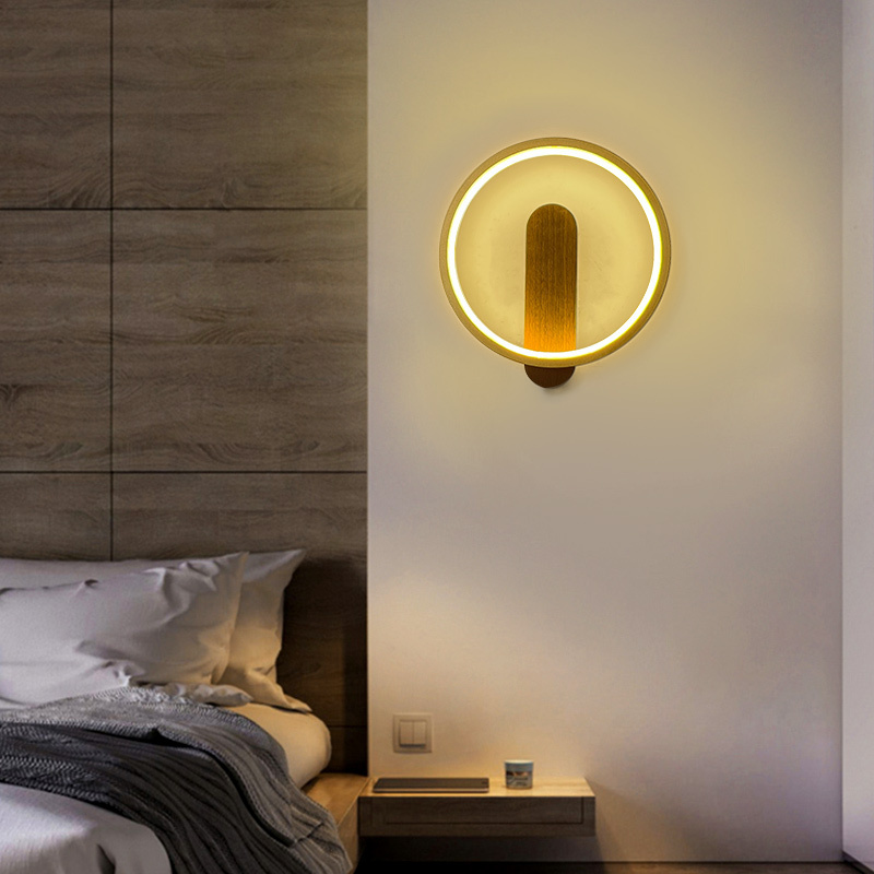 Modern creative background wall LED wall light household living room bedroom study bedside light hotel hallway decorative light