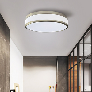 5CCT Double ring ultrathin LED Flush Mount Ceiling Light Brushed Nickel 12 inch Kitchen Bedroom Ceiling Light