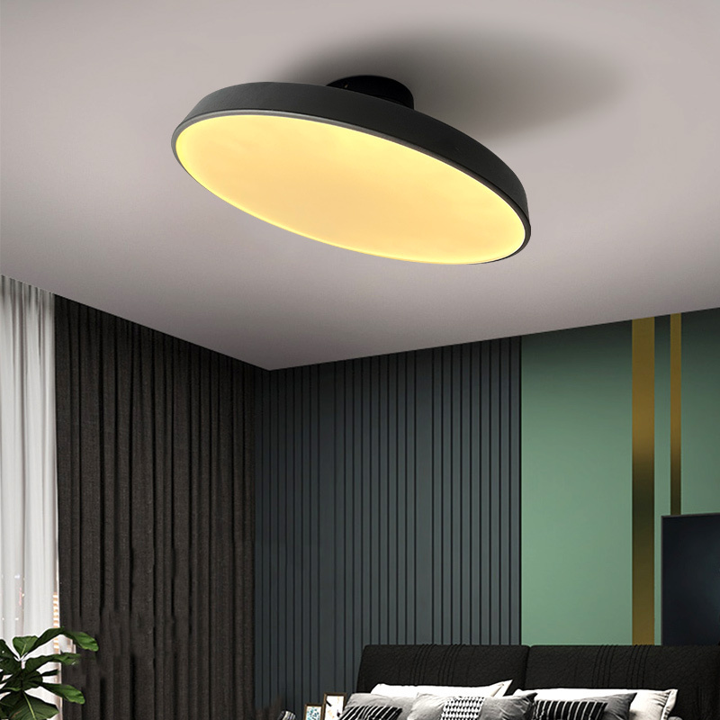 modern adjustable lightDining Bed Room Indoor Home semi flush mount Lighting black white LED ceiling light