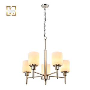 ETL 110v modern Nickel 5 Light modern chandelier luxury chandeliers modern pendant light large glass chandeliers for farmhouse