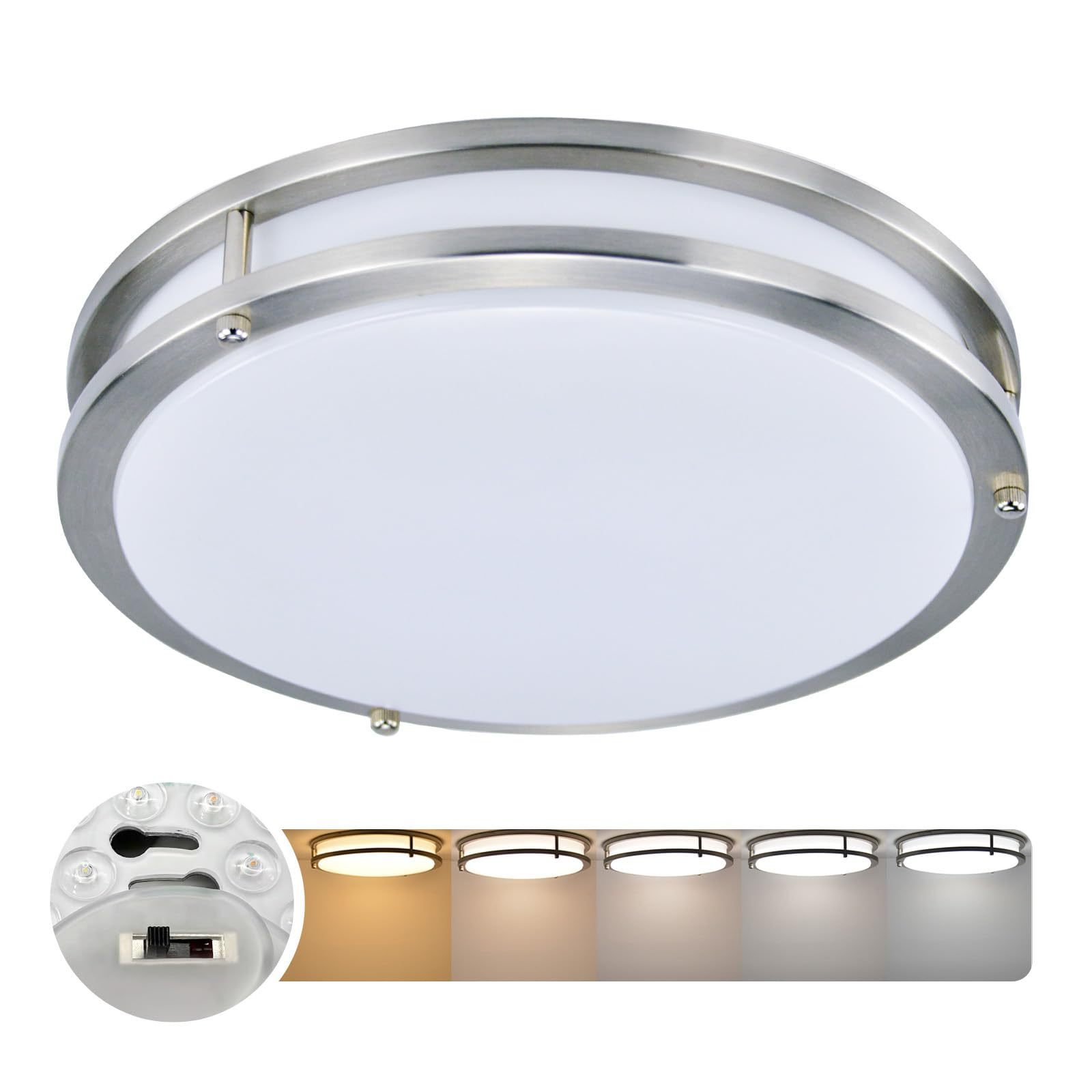 Hot sell modern ETL double ring LED Ceiling lamp 24W Round ultrathin Flush mount acrylic round shape ceiling light for bedroom