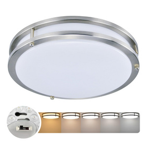 Hot sell modern ETL double ring LED Ceiling lamp 24W Round ultrathin Flush mount acrylic round shape ceiling light for bedroom