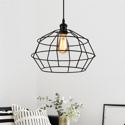 hanging Household kitchen restaurant pendant lights fixture black Vintage Farmhouse Decor iron Industrial Chandelier Lights