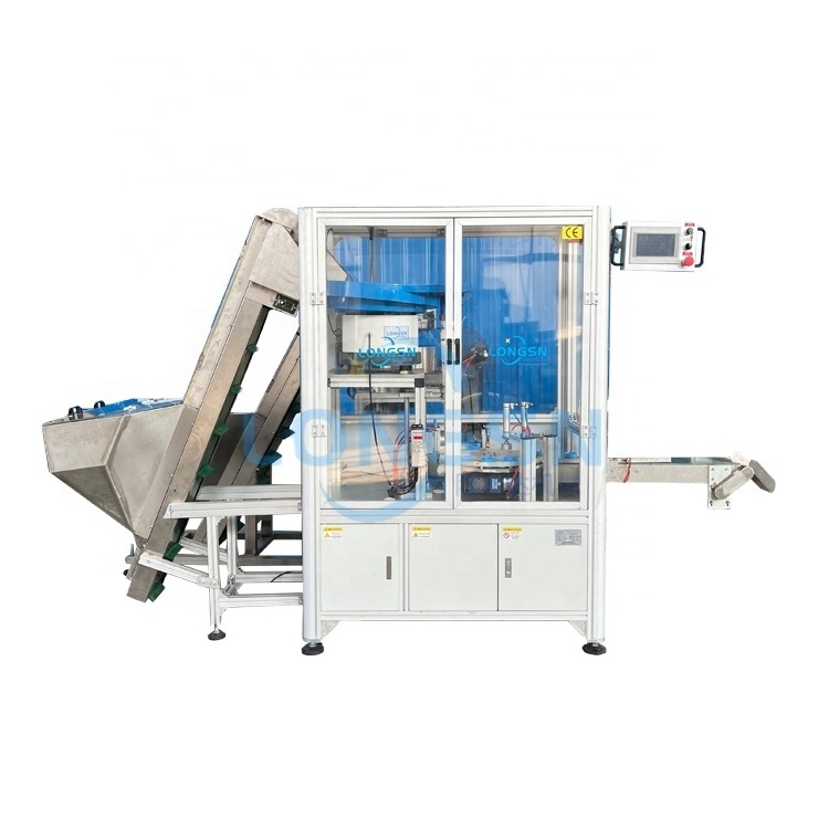 Full automatic gallon cap seal liner inserting machine plastic cap lid liner wad lining insertion machine