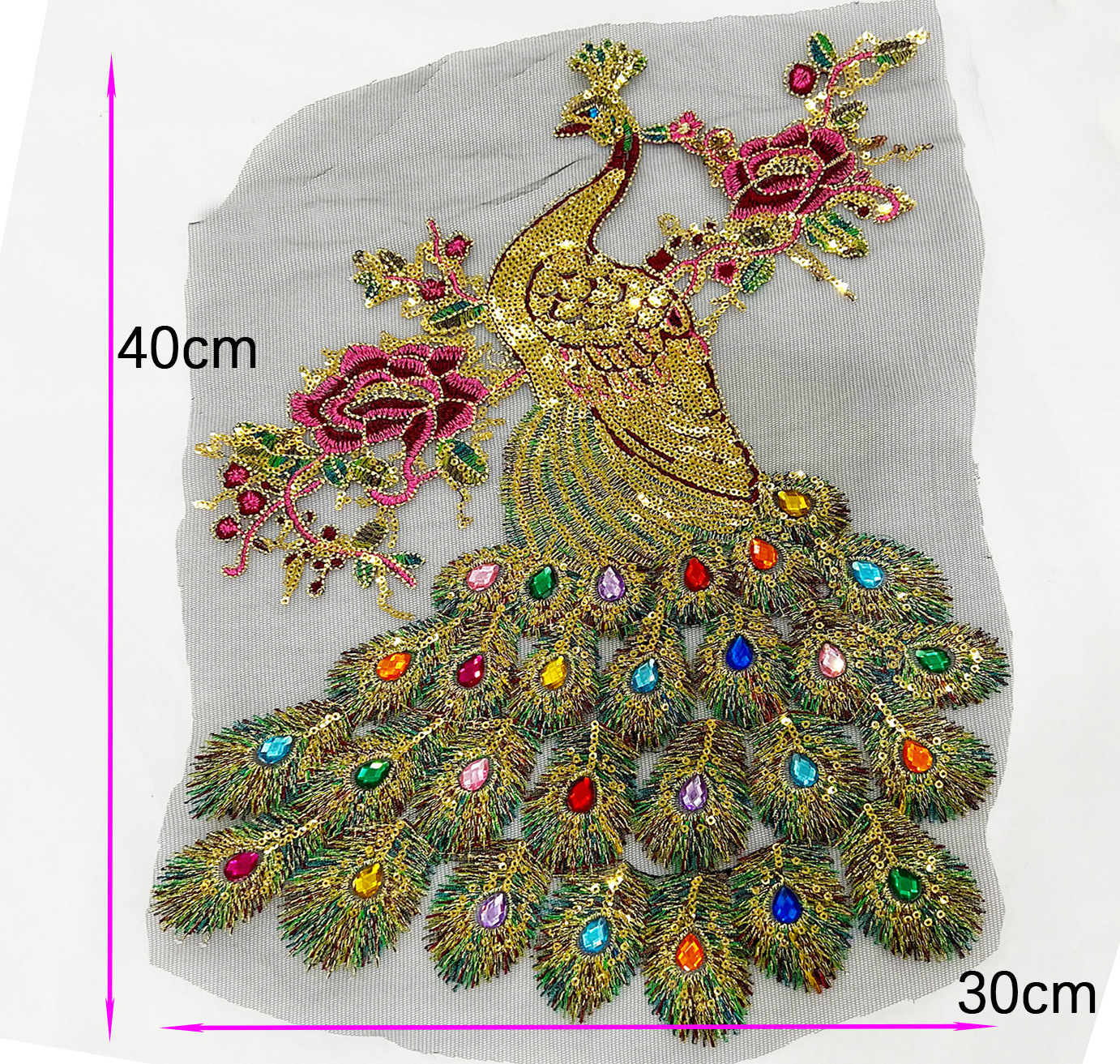 New Fashion Embroidery Patch Sequin Patch for Wedding Gown Applique Evening Wear Rhinestone Patch LSEP922 Fabric 3D Beads Resin