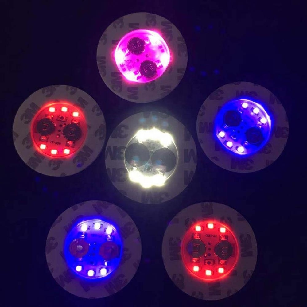 Led Coaster Halloween Bar Decor Light Up For Bottles Sticker Liquor Drinks Wine Water Funny Party Cup Coasters Bottle Lights