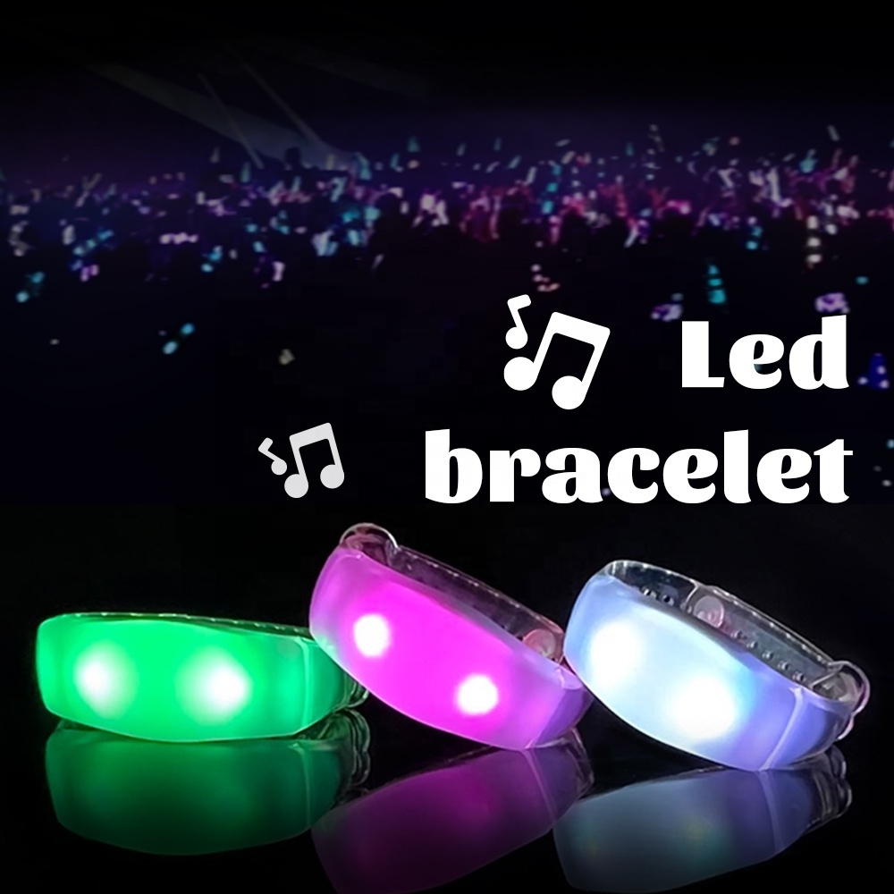 Strength Factory New 2024 Wedding Party RFID Remote Control Customization Music RGB Light LED Bracelet Wristband Pulsera LED