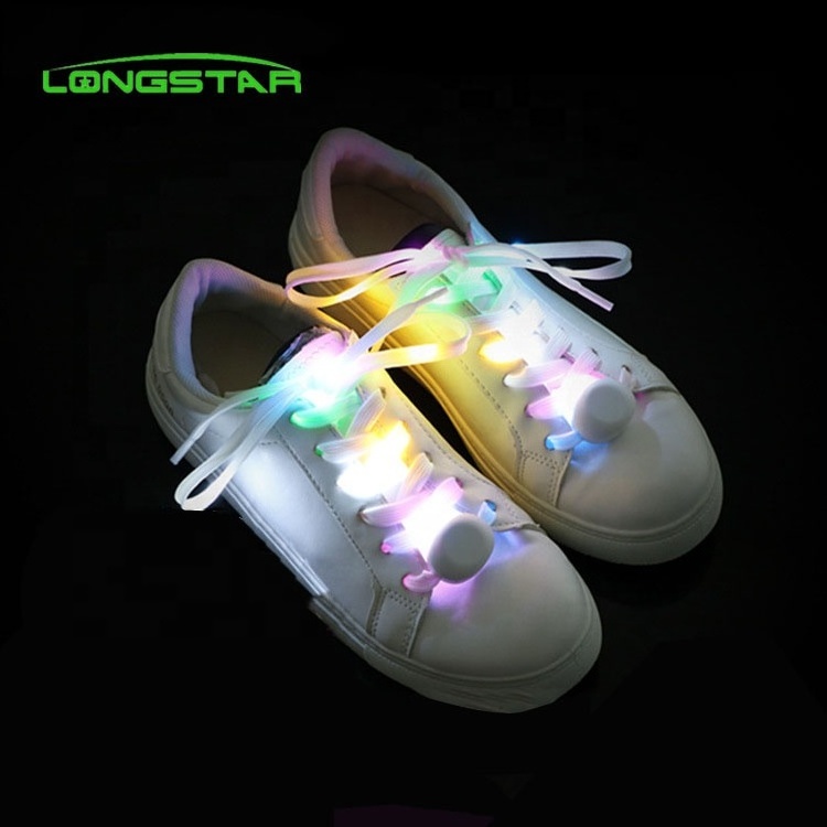 Cool running enthusiasts outdoor sports dark night LED flashing light shoelace