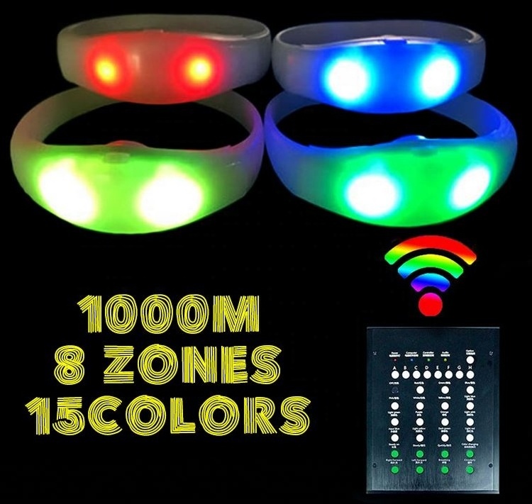 New product ideas 2023 light up wristband DMX Glow  remote controlled sound activated led bracelet