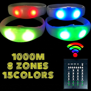 New product ideas 2023 light up wristband DMX Glow  remote controlled sound activated led bracelet