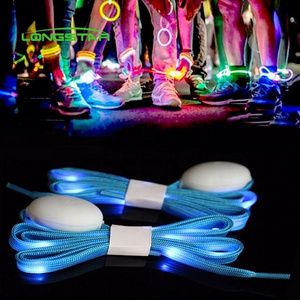 Cool running enthusiasts outdoor sports dark night LED flashing light shoelace