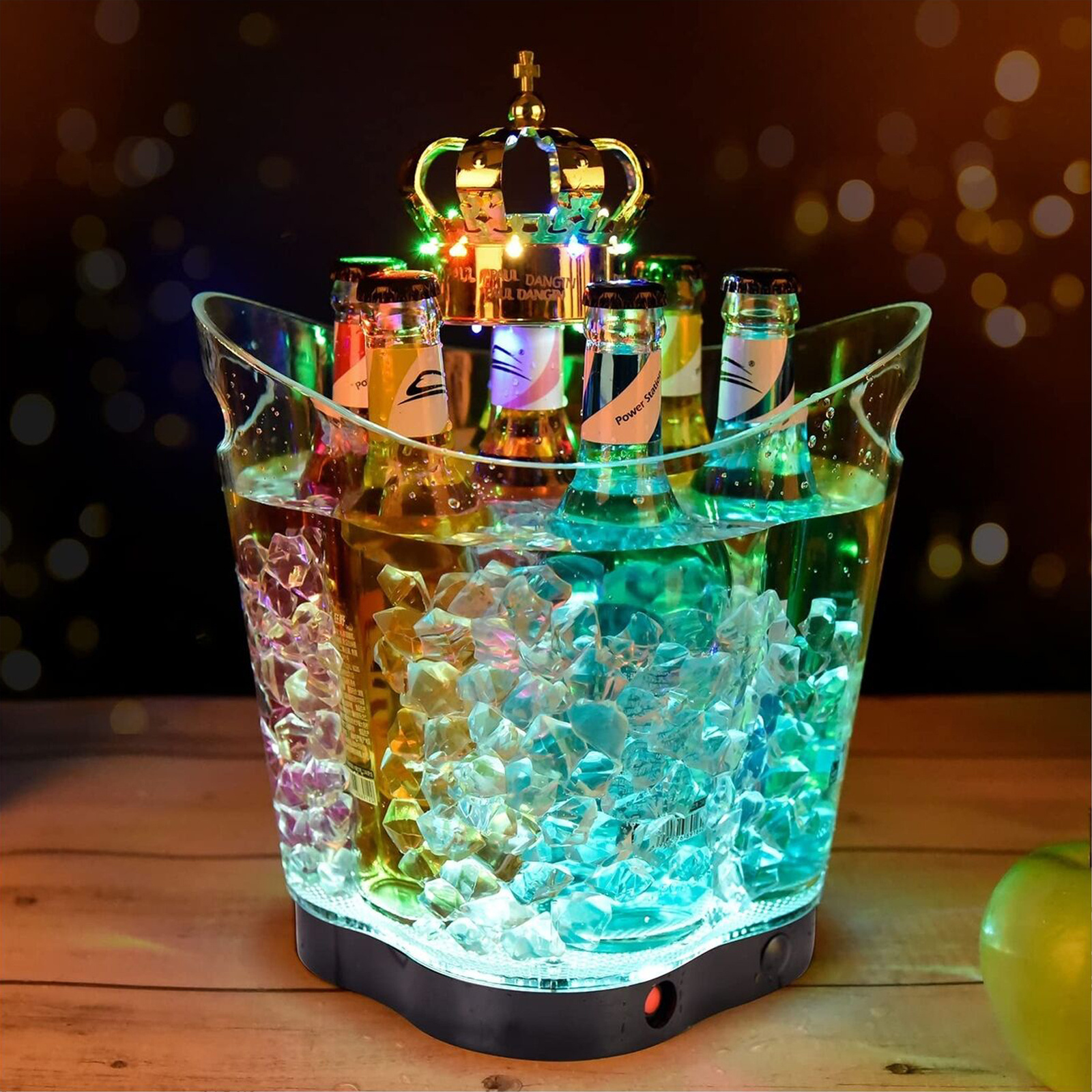 Night Club Ice Bucket Plastic Led Ice Bucket Champagne Large Ice Buckets For Parties