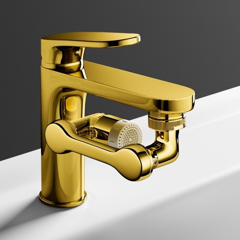 Popularizing Robot Arm Multi-fuction Full Copper Universal Tap Bathroom Shower Mixing Valve Faucet