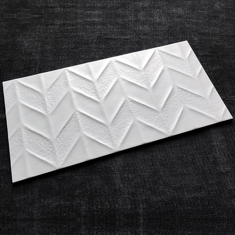 Longstar 2024 Hotselling Skid Resistance Decorative 3D Ceramic White Tiles For Bathroom Walls