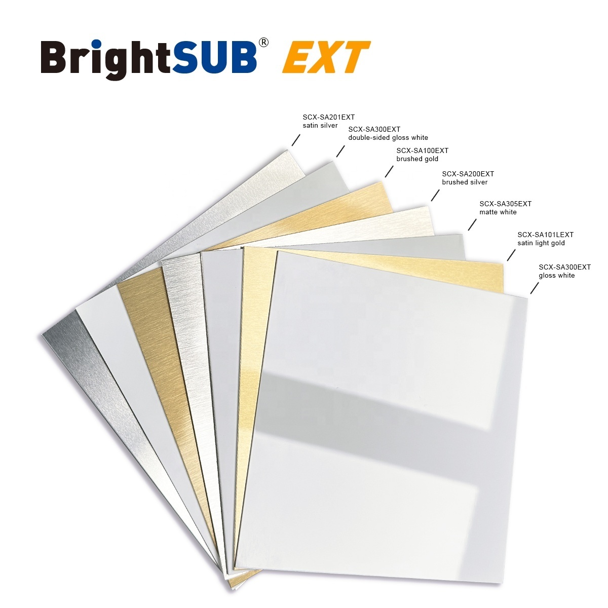 BrightSUB SCX-SA100EXT Outdoor Sublimation Aluminum sheet new brushed gold Heat transfer print outdoor use blank metal aluminum