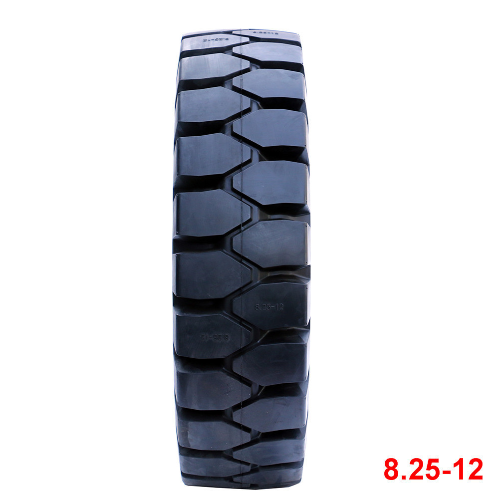 Easy assembly forklift solid tire 8.25-12 thailand for forklift steering wheel cushion tire