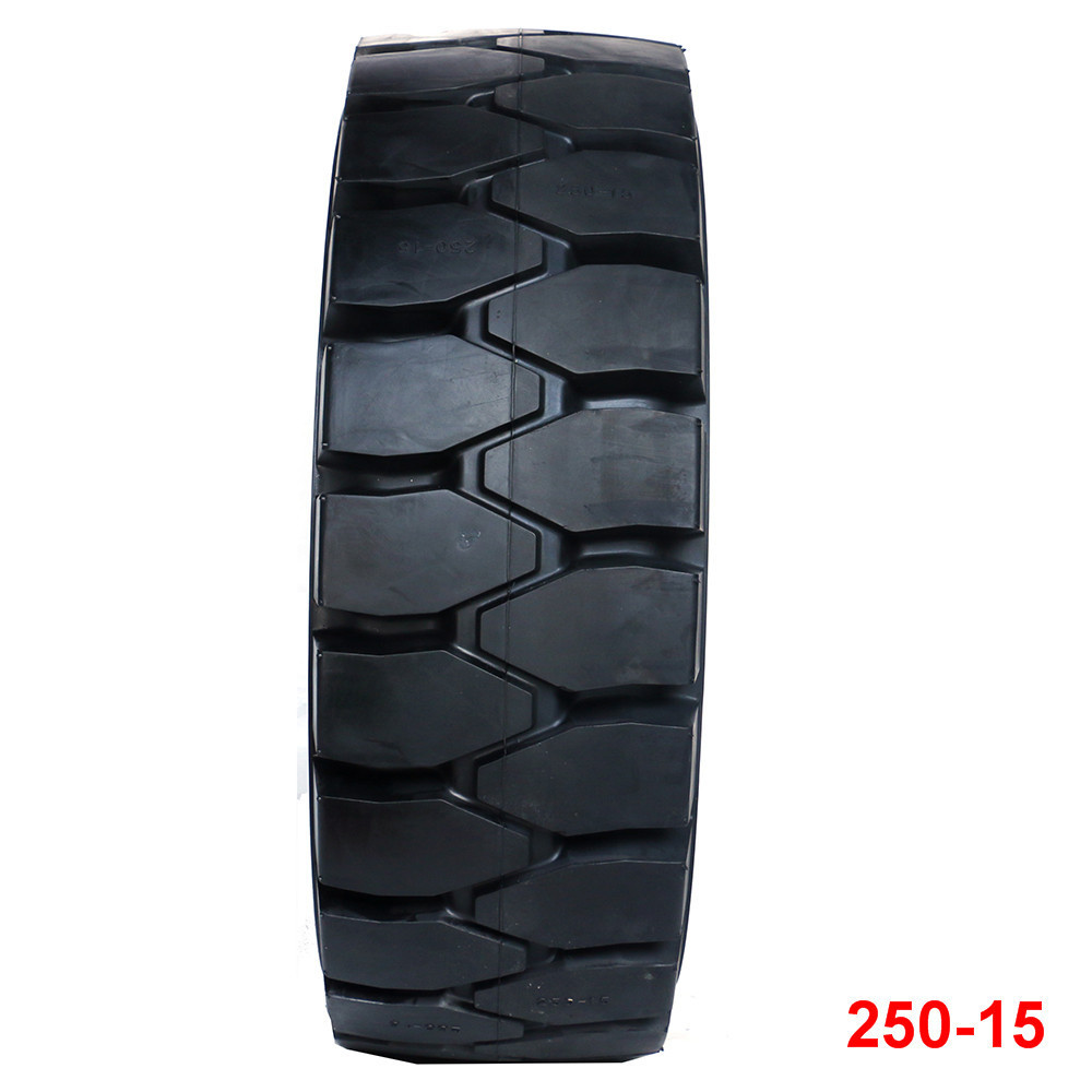 Forklift spare parts long use life 250-15 solid tyres for forklift  truck for hot sale