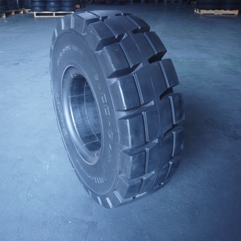 Wholesale Forklift Tyre Forklift Parts 6.00-9 7.00-12 8.25-15 Rubber Solid Tire  solid tyre scooter