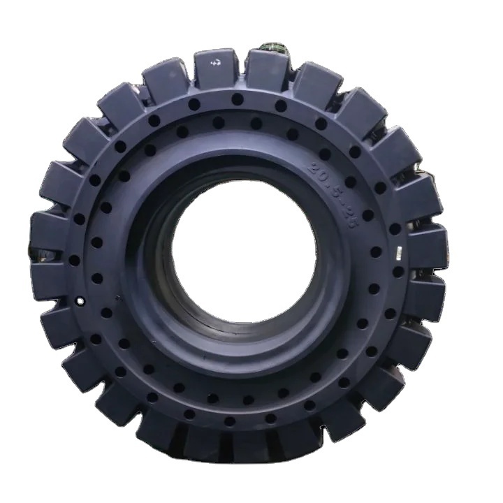 Solid wheel loader tire 17.5-25 20.5-25 big tyre for wheel loader crane loader steel plant mining ground