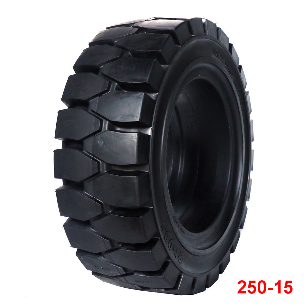 Forklift spare parts long use life 250-15 solid tyres for forklift  truck for hot sale in china