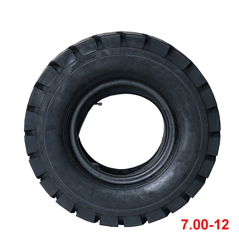 pneumatic forklift accessories parts 7.00-12 700x12   industrial Off-Road tyre with tube and flap