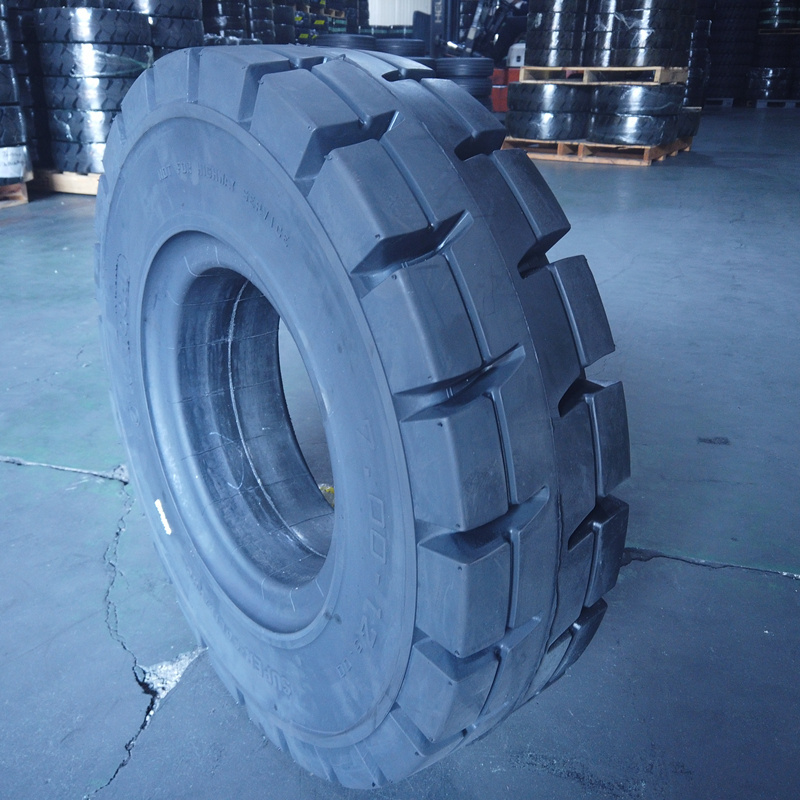 Solid Tire Supplier forklift rubber tires 5.00-8 6.00-9 6.50-10 7.00-12 700 12