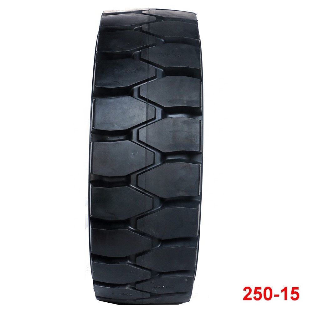 Good price non flat forklift tire 250-15 25015 355/65-15 industrial solid tire from china tire manufacturer