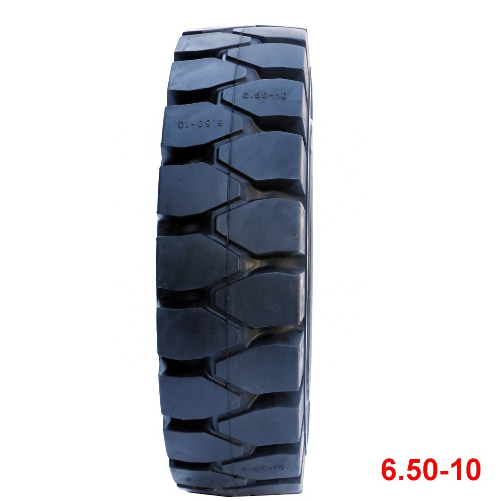 Hot sale Black Rubber solid tyre 650-10 500-8 700-12 good price For forklift Transportation with high quality and long span life