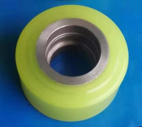 non marking 230x100  Solid Poly urethane PU Steel Press- on Front load wheel Tire for  Electric Forklift with long span life