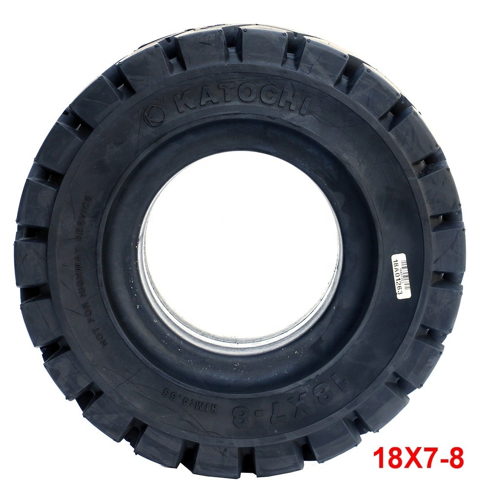 High resistant solid rubber wheel tyre 21x8 - 9 18x7-8 pneumatic solid forklift tyre for forklift truck