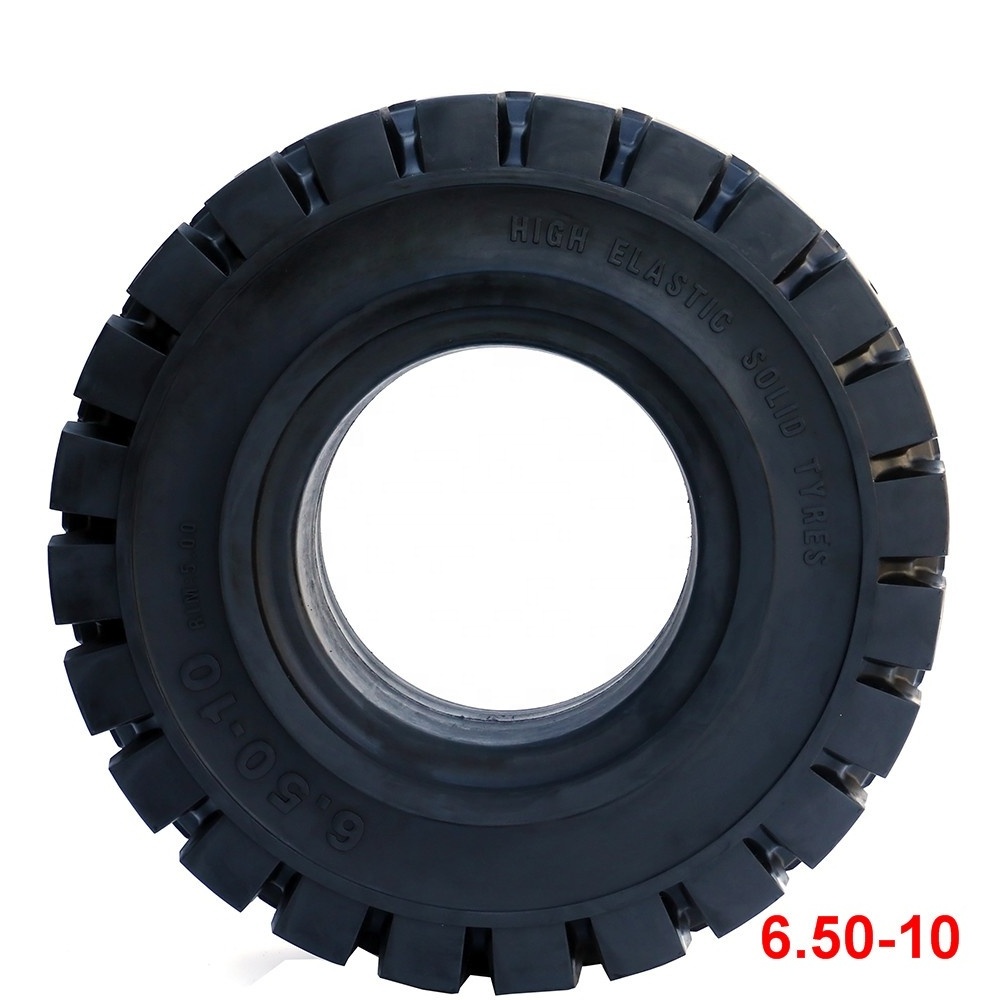 Hot sale Black Rubber solid tyre 650-10 500-8 700-12 good price For forklift Transportation with high quality and long span life